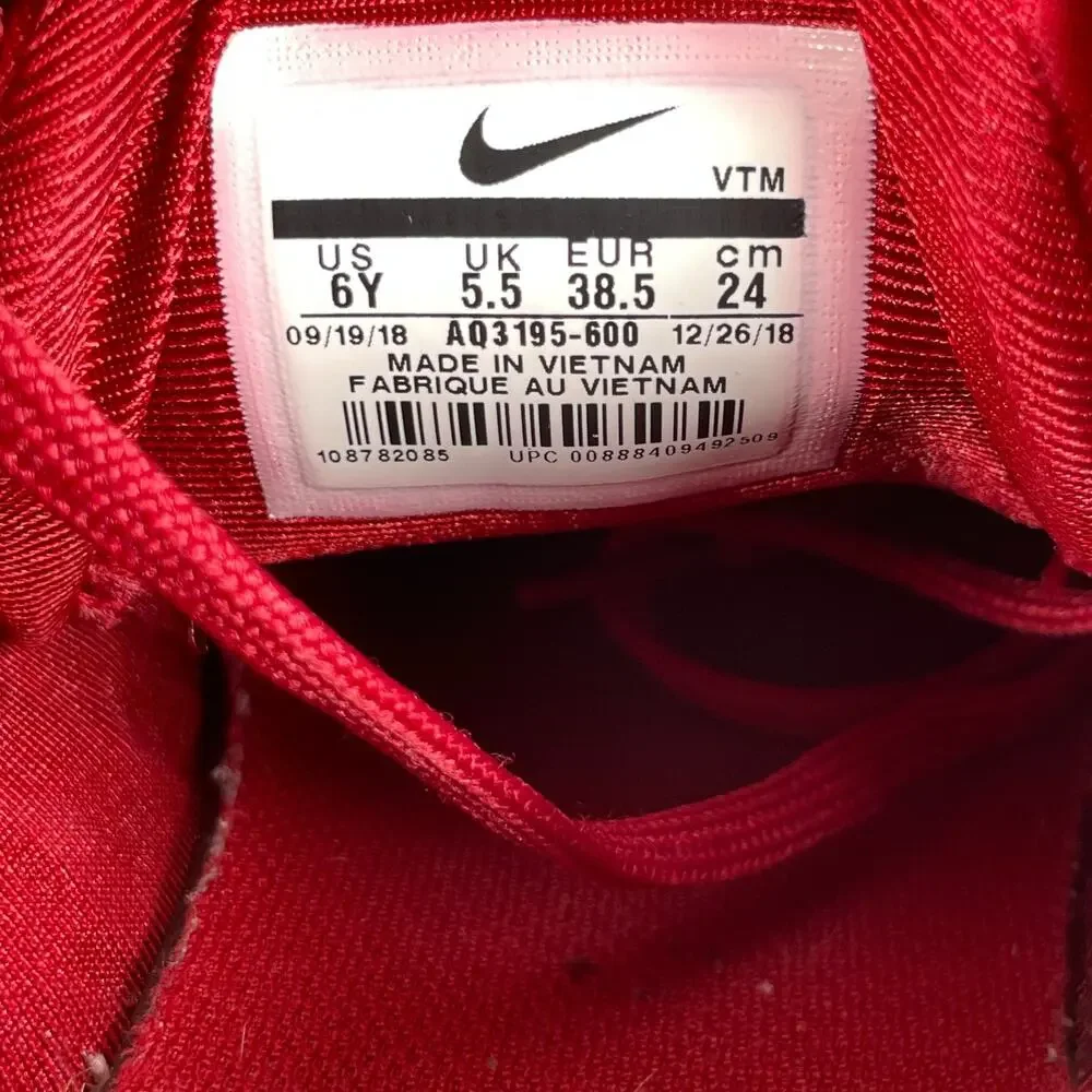 Size 6Y Womens 7.5 Nike Air Max 720 Crimson Red Gold Running Shoe Casual Sneaker